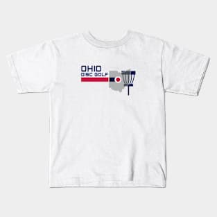 Ohio Disc Golf - Disc Line Flag Colors Kids T-Shirt